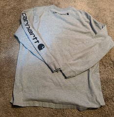 CARHARTT LONG SLEEVE GRAY T- SHIRT SIZE LG