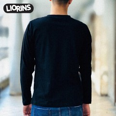 SKIING Black Tee LIORINS STREETWEAR Men Long Sleeve Silk Screen Printing ART