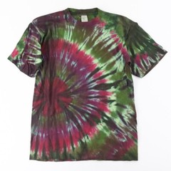 NWOT Single Stitch T-Shirt Blank Hand Tie Dyed Wheel Multi S/S Hering Sz. M 37′