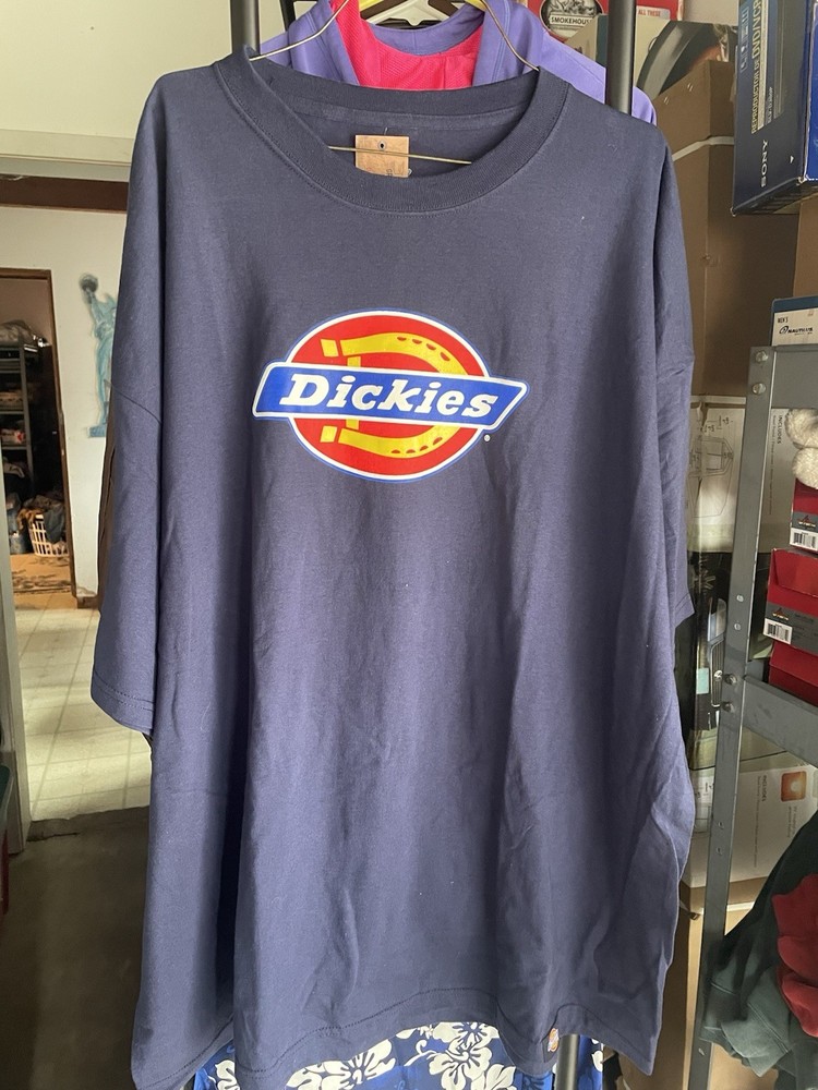 Dickies Men’s Tri-Color Logo Dark Navy T-Shirt Sz XL Lot Of 2 Shirts
