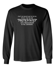 Dont Like Making Plans For Day Novelty Sarcastic Humor Men’s Long Sleeve Shirt