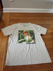 white muppets kermit the frog with a banjo “country roots” graphic tee large