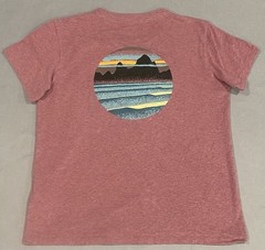 Patagonia Men’s Responsibill-Tee T-shirt S Red Logo Double Sided Outdoor Sports