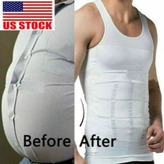 Men’s Body Shaper Toning T-Shirt Ultra Durable Tank Compression Underwear Tops