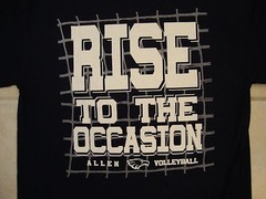 Allen High School Volleyball Game Day “Rise to the Occasion” Navy T Shirt M