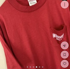 American Born Winston Select Red Graphic Eagle Pocket Cotton Men’s T-Shirt L