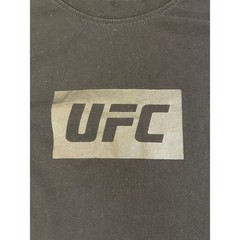 UFC Mens Graphic T-Shirt Black Medium Box Logo Shoulder Tape Short Sleeve Tee