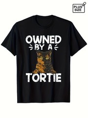 Men’S Women’S Tortoiseshell Cat Lovers T-Shirt Oversized Relaxed Fit Heavyweig