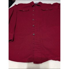 Wrangler Men’s Long Sleeve Shirt Burgundy/Red Western Rodeo Cowboy