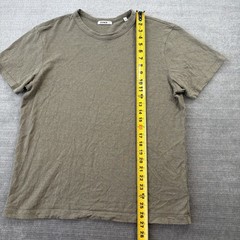 Buck Mason Hemp Cotton Blend T-Shirt Mens L Olive Green Short Sleeve Relax Fit