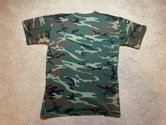 Vintage Woodland Camo XL T Shirt Mens 90s Single Stitch Army Made In USA