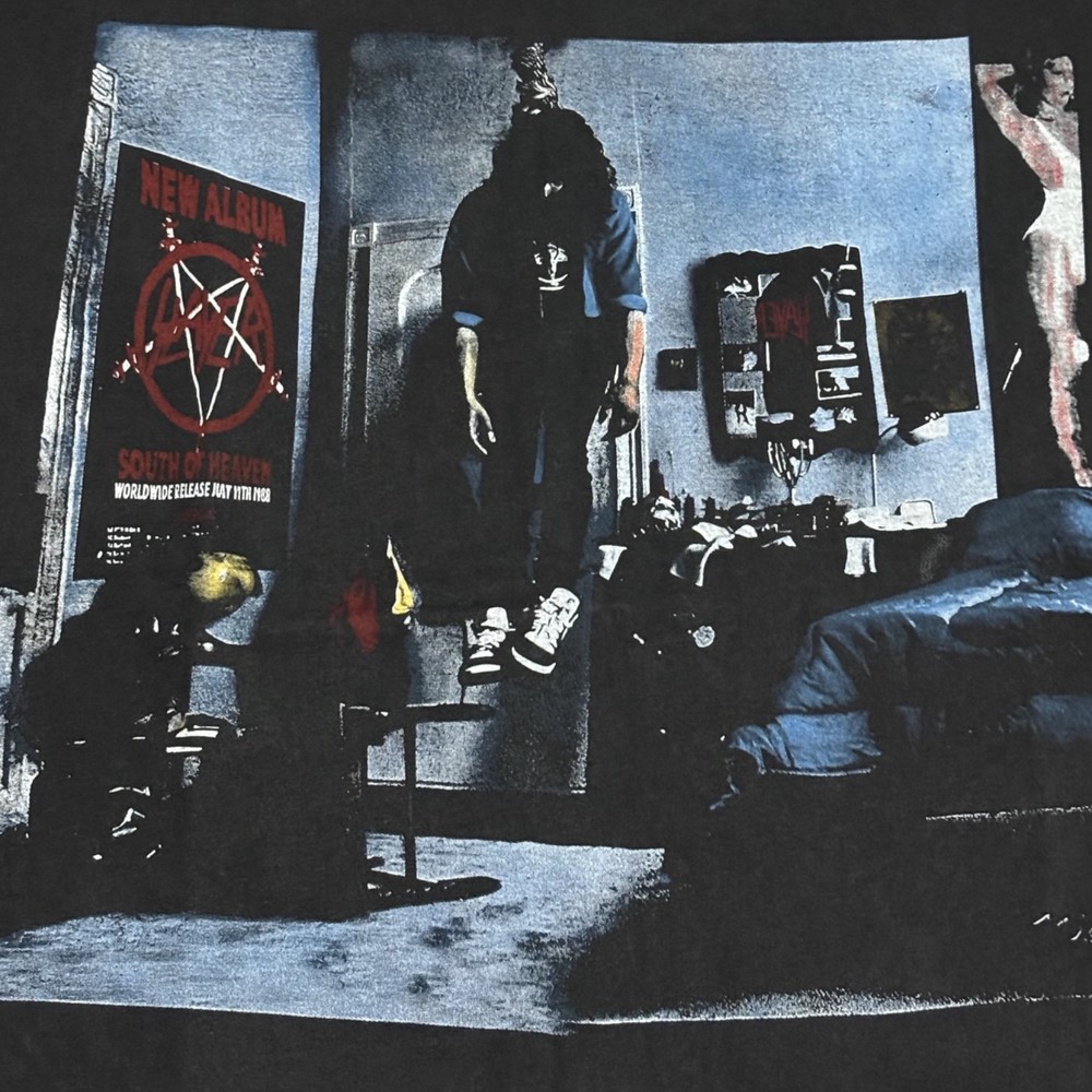 Vintage Slayer Mandatory Suicide Hanging Boy South of Heaven Sz.L Shirt REPRINT