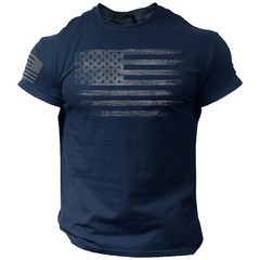 USA Distressed Flag Men T Shirt Patriotic American Tee Plus Size L-6XL