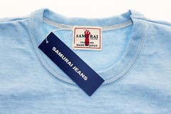 Samurai Jeans 15SS SJST15106 XL Size Blue 20s Cation Color Heather Tshirt Made