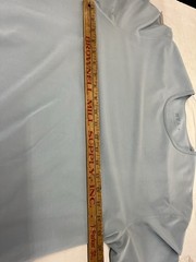 Bylt Drop Cut Lux Pocket Shirt S/S Mens Lt Blue Stretch Performance Basics Large