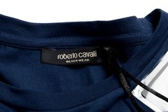 Roberto Cavalli “Beachwear” Men’s Blue Graphic Print T-Shirt Sz S M L XL 2XL