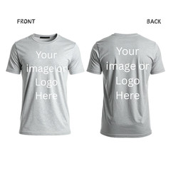 Custom Print Personalized T-shirt Front Back Chest Your Design Photo Logo Unisex