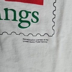 1990 Seasons Greetings Stamp USPS Short Sleeve Vintage Size XL Holiday Shirt
