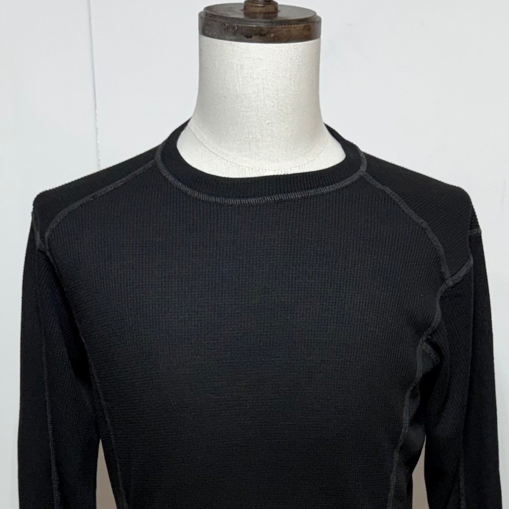 Carhartt Shirt Mens Medium Black Force Base Layer Waffle Thermal Long Sleeve
