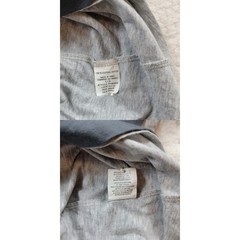 Theory T-Shirt Mens Large Grey Double Layered Cotton Crewneck Short Sleeve