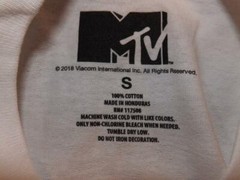New Classic MTV Colorful Adult Mens Sizes M-L White Retro Look Shirt
