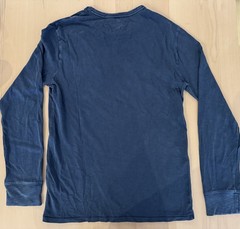 J Crew Men Slim Long Sleeve Garment Dyed Pocket Navy Shirt Small S