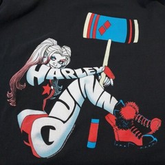 Harley Quinn DC Sitting Graphic Black T-Shirt Adult Size XL Delta Pro Weight GUC