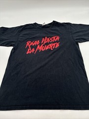 Yazbek Anuel Real Hasta La Muerte T-Shirt Men Medium Spell Out..#22918