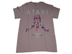 Atari Pink Shirt with Floral Design Retro Look Shirt Men’s SMALL NEW