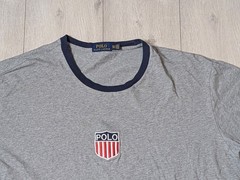 Polo Ralph Lauren Men’s T-Shirt Classic Short Sleeve USA Flag Shield Tee 2XB