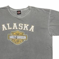 Vintage 2012 Harley-Davidson Alaska Fairbanks Dealer Tee—Grey/2XL/100% Cotton