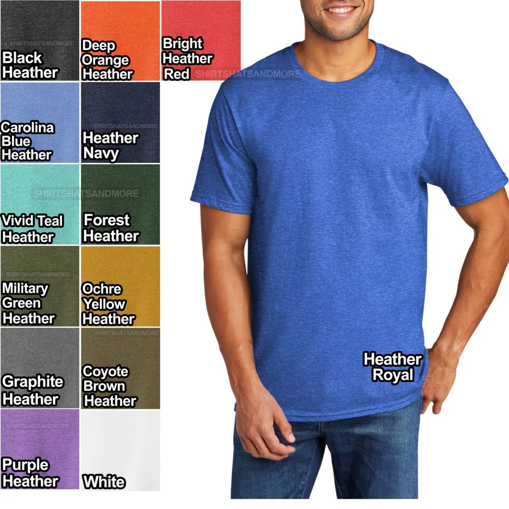 Mens Tri Blend Crew Neck T Shirt Soft Tee T-Shirt S, M, L, XL, 2XL, 3XL, 4XL NEW