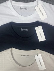 Calvin Klein Men’s Dress Tee in Beige, Black or White Pick Your Size S-3XL NWT