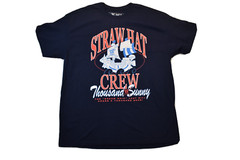 Ripple Junction One Piece Mens Straw Hat Crew Thousand Sunny Ship Shirt New XL