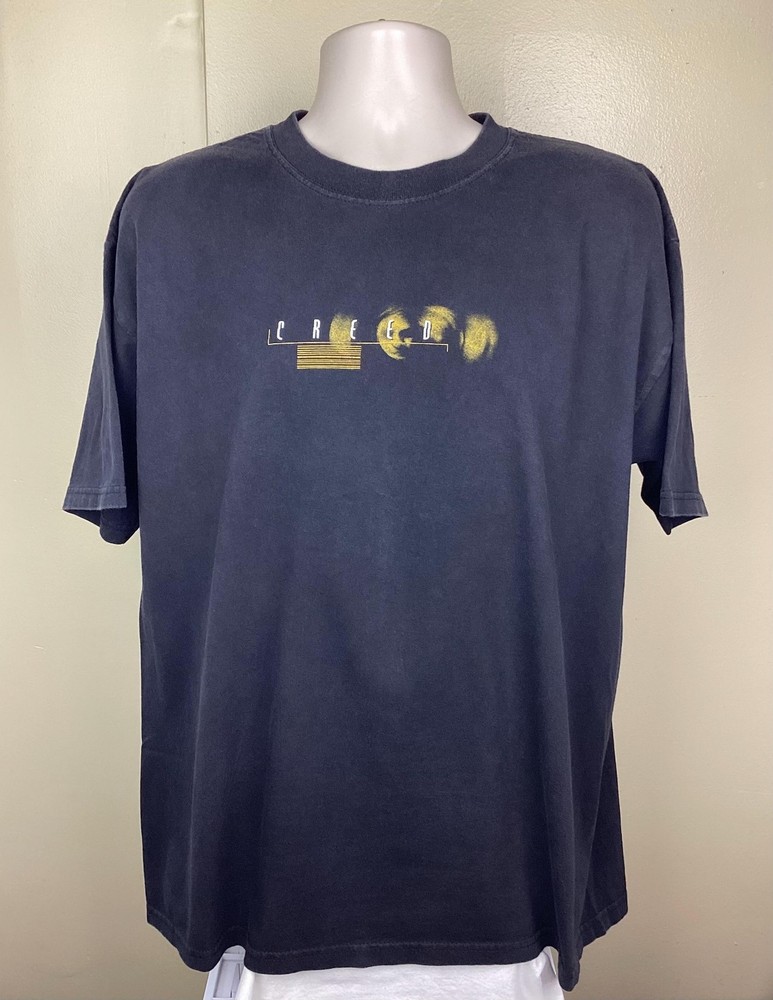 Vintage 1999 Creed Concert T-Shirt, 90s Hard Rock Grunge Band Tee, Black XL