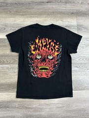 Empyre Spellout Logo Flames Fire Black Shirt Y2K Skater Streetwear – Men’s Small