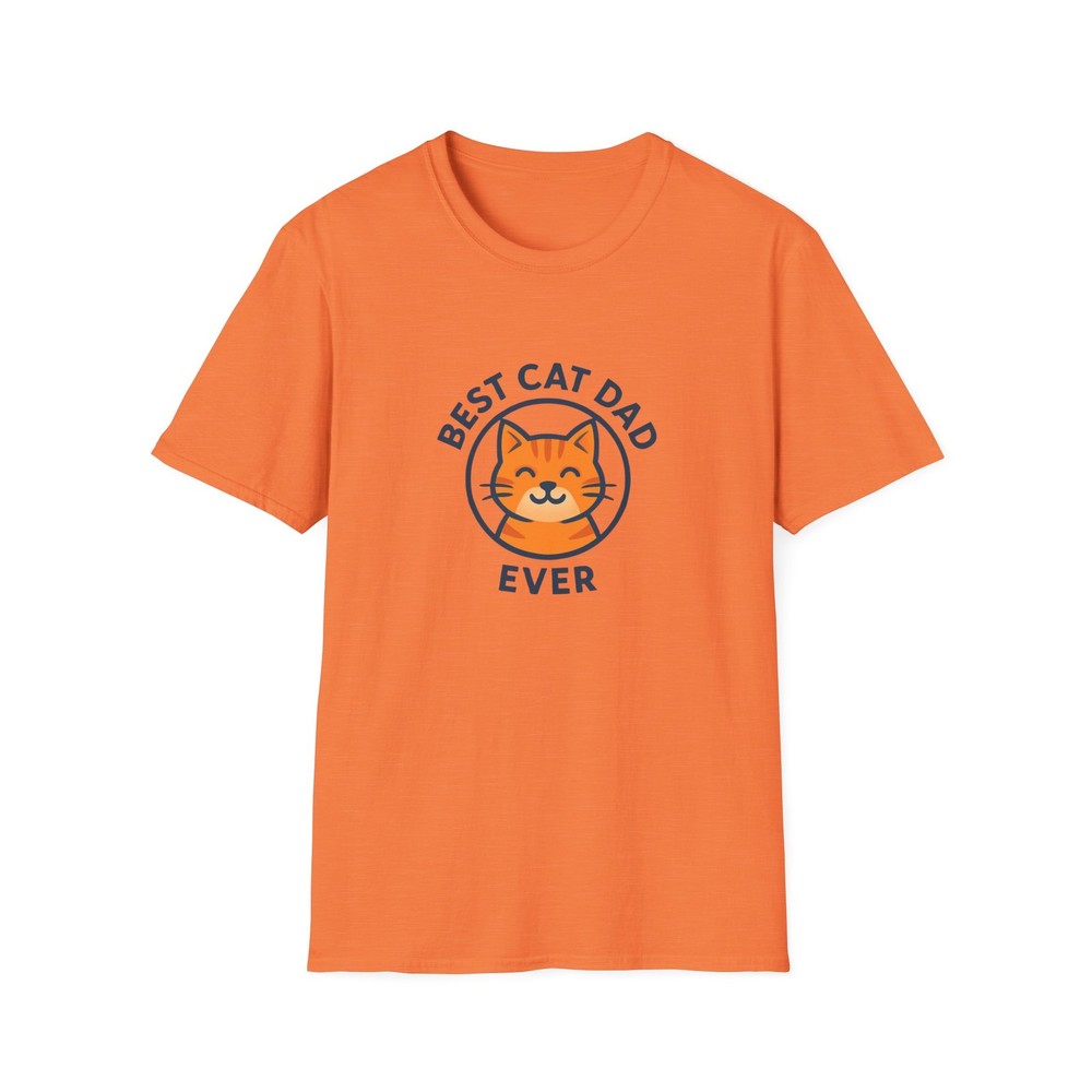 Best Cat Dad Ever T-Shirt | Orange Kitty Illustration