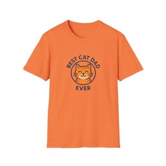Best Cat Dad Ever T-Shirt | Orange Kitty Illustration