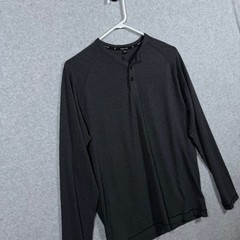 Public Rec Mens Medium Long Sleeve Henley Shirt Gray Pima Cotton Blend Size M