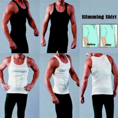 Men Slimming Body Shaper Waist Trainer Tank Top Fat Burn Belly Compression Vest