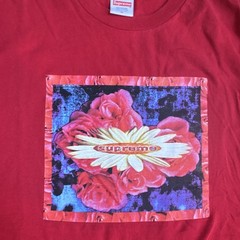Supreme Red Bloom FW17 Graphic Logo Cotton Knit Crew Long Sleeve T-Shirt Size M