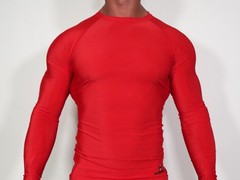RED LONG SLEEVE COMPRESSION SHIRT SIZE XL