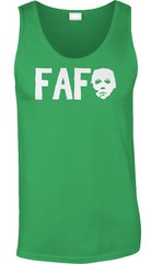 FAFO Michael Funny Halloween October Costume Party Fall Horror Mask Mens Tank