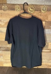 Vintage Biker Shirt Mens XL Black Motorcycle Knight Graphic Comic Book Hero