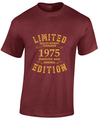 LIMITED EDITION 1975 MENS T SHIRT 50TH BIRTHDAY GIFT PRESENT IDEA TOP FUNNY COOL