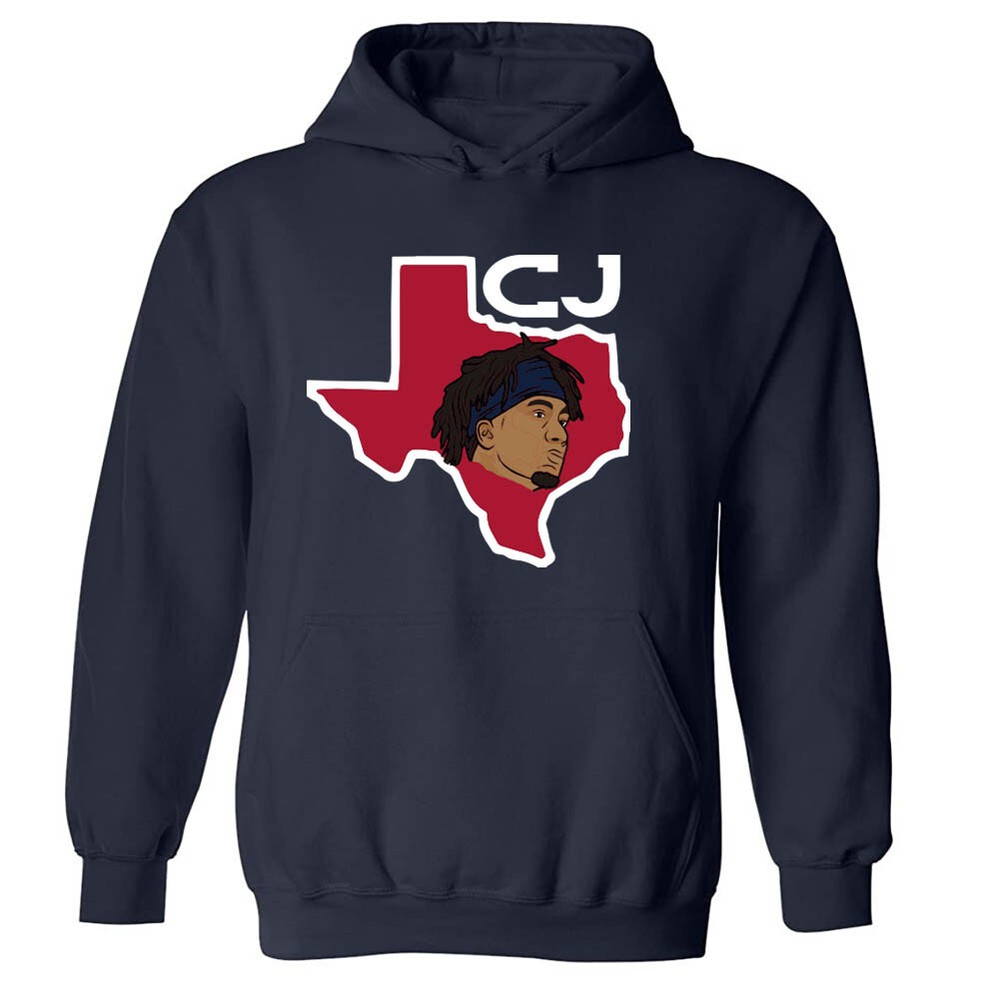 CJ Stroud Houston Texans Texas Outline CREW HOODED SWEATSHIRT