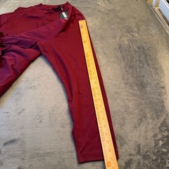 Murano Liquid Luxury Mock Neck Shirt Mens 3XB Burgundy Long Sleeve Cotton NWT