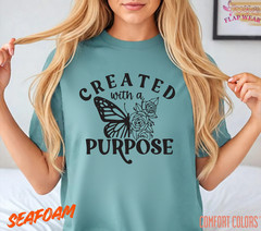 Unisex Created With A Purpose T-Shirt, Men T shirt,Women T shirt Gift Christian