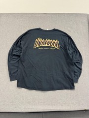 Underdog T-Shirt NYHC Flames Hardcore Band Tee Mens 2XL Black Long Sleeve