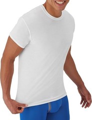 Hanes Men’s White Crewneck T-Shirt 5-Pack Undershirt Tee TAGLESS FreshIQ Comfort